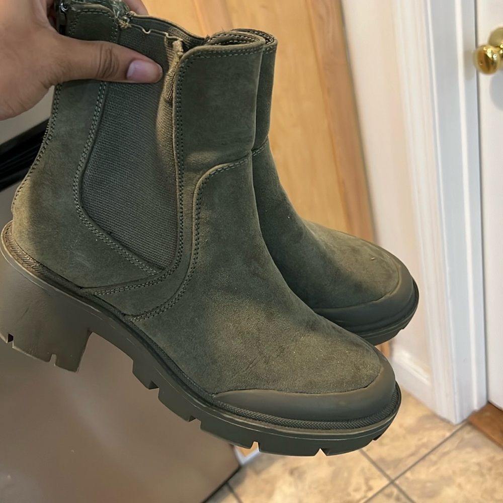Olive green boots